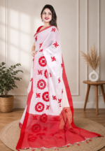 Geometric Print Multi Colour Tant Pure Cotton Saree